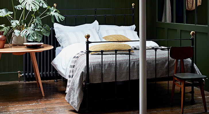 rebecca cast iron metal bed handcrafted in cornwall
