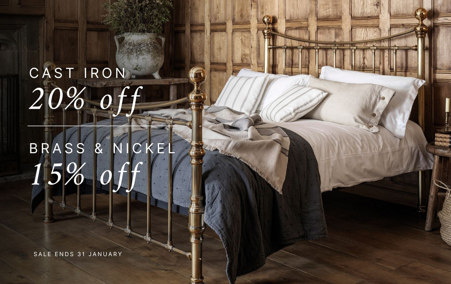 Boxing Day Sale | 20% off Cast Iron Beds | 15% off Brass & Nickel Beds