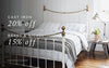 cast iron beds summer sale 20% off