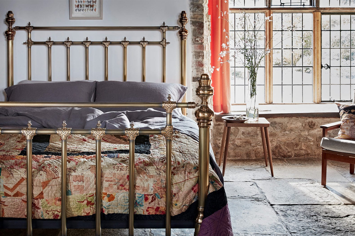 The Cornish Bed Company Brass Beckett