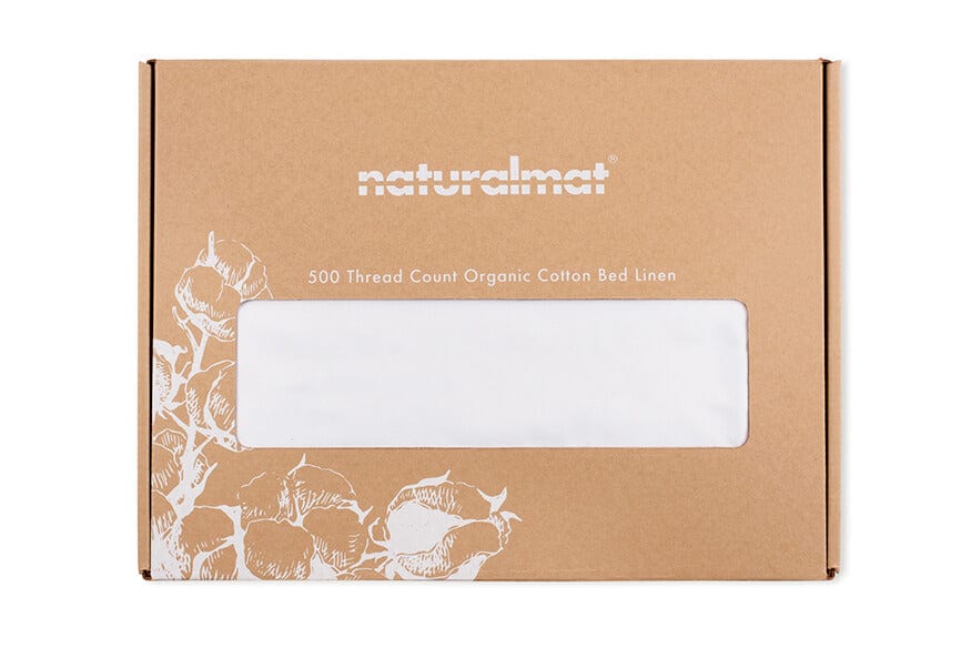 Naturalmat Bedding 500 Thread Count Organic Cotton Flat Sheet