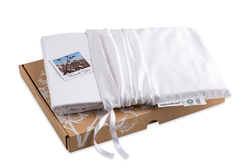 Naturalmat Bedding 500 Thread Count Organic Cotton Oxford Pillowcases (pair)